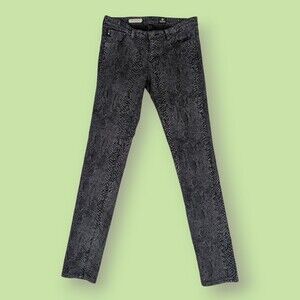AG The Legging Super Skinny‎ Black Snake Print 28